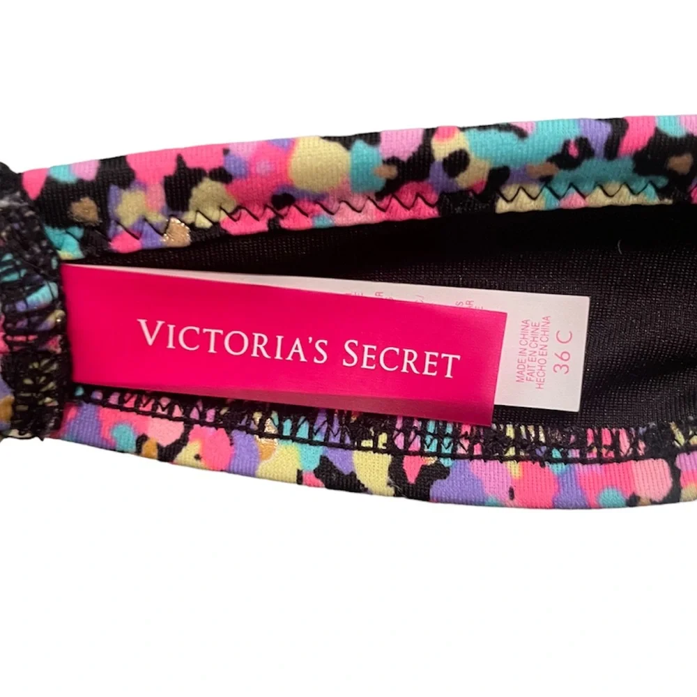 Sexy Bikini Top Victoria’s Secret Colorful Padded String Bikini Pink Blue Black